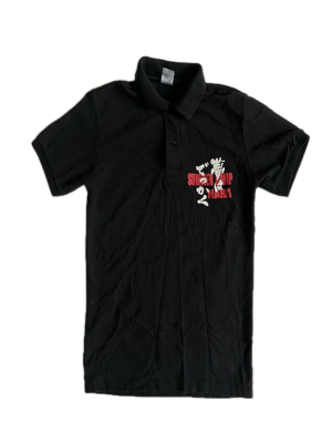 Áo thun polo nam đen chữ Nhật